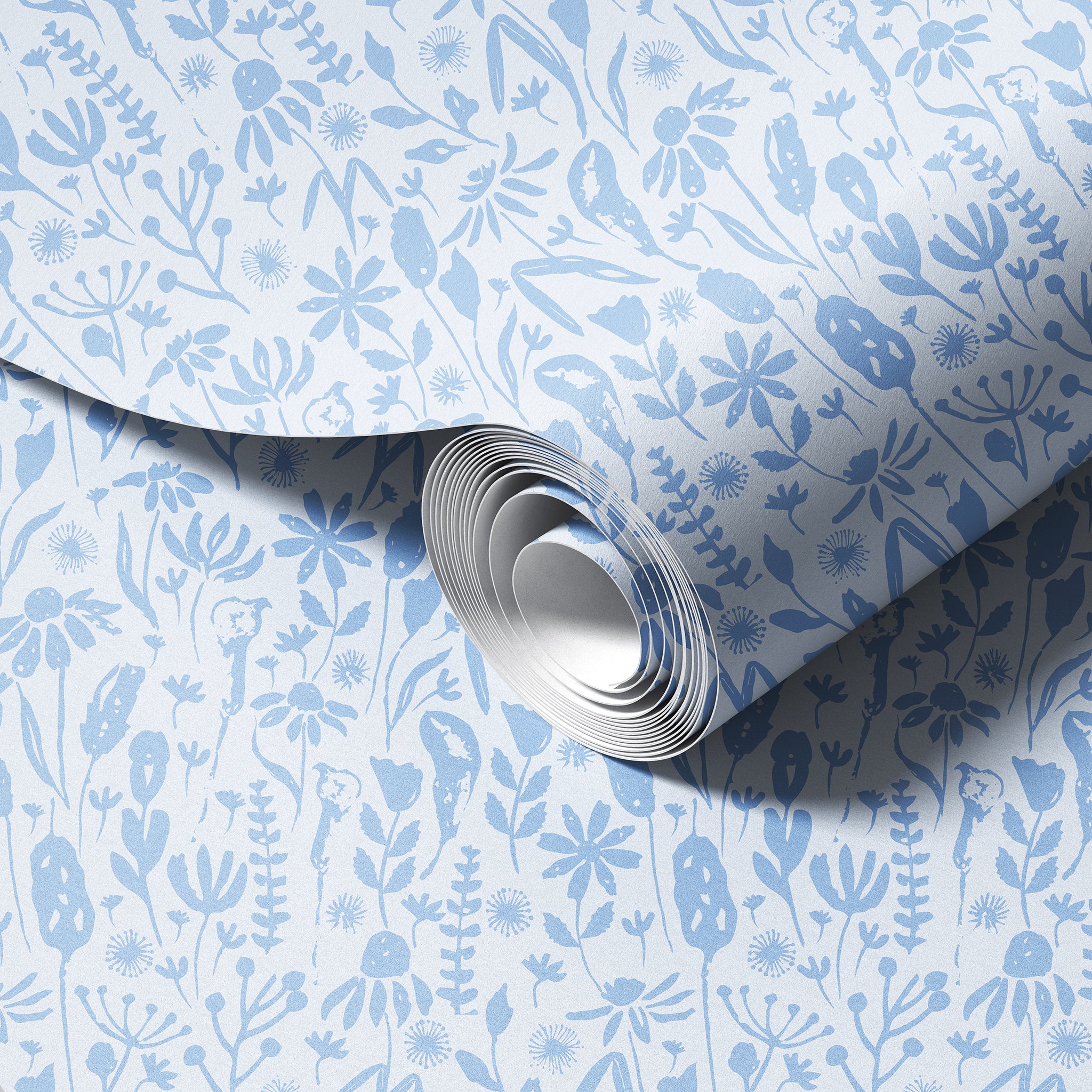 Field of Flowers peel and stick wallpaper room mockup